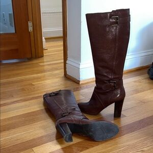 Nine West Rich Brown Heeled Boots